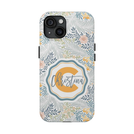 Custom Monogram Phone Cases With Floral Design - PC003
