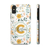Personalized Floral Tough Phone Case - Custom Name Design - PC007
