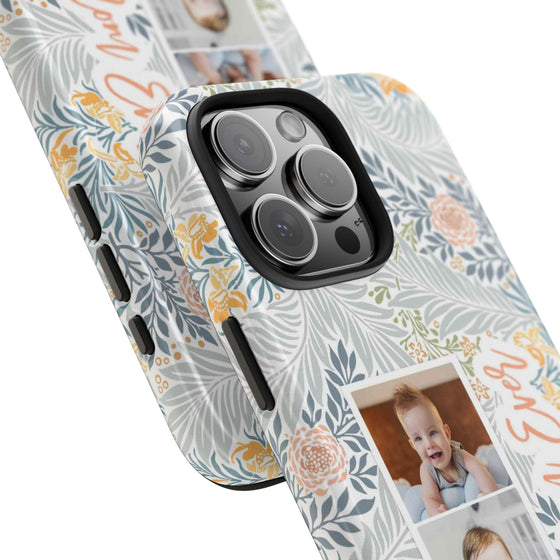 Personalized Tough Phone Case - Best Mom Ever with Floral Design - PC002