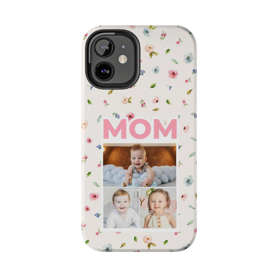 Floral Mom Photo Tough Phone Case - Durable Protection for Loving Mothers - PC027