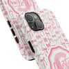 Personalized Tough Phone Case with Pink Bow Design - PC017