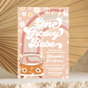 Editable One Groovy Babe Birthday Invitation G612
