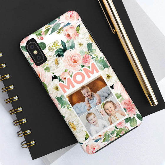 Floral Mom Phone Case with Custom Photo Slots - Perfect Gift for Mother's Day - PC023