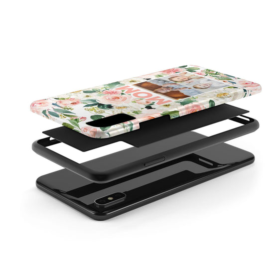 Floral Mom Phone Case with Custom Photo Slots - Perfect Gift for Mother's Day - PC023