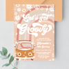 Editable Let's Get Groovy Birthday Invitation Hippie Van Editable Groovy Birthday G613