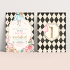 Editable Alice In Onederland Invitation A303