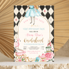 Editable Alice In Onederland Invitation A303