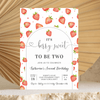 Editable Berry Sweet 2nd Birthday Invitation BF06