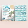 Editable Boy The Big One Surfing Invitation BO4