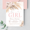 Editable Pampas Grass Baby Shower Invitation BP103