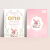 Editable Some Bunny Is One Birthday Invitation BU03