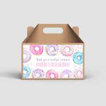  Editable Donut Grow Up Birthday Box Label D006