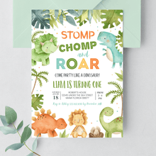  Editable Dinosaur Birthday Invitation DI103