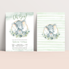 Editable Oh Boy Elephant Baby Shower Invitation E103