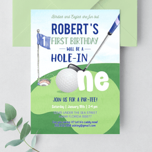  Editable Hole In One Birthday Invitation G03
