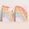 Editable Two Groovy Birthday Invitation G103