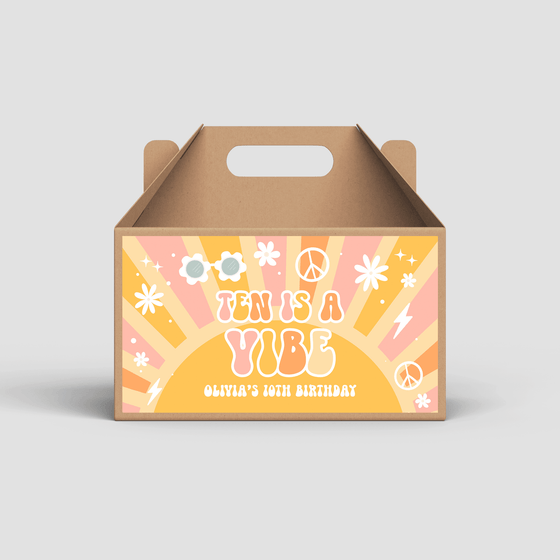 Editable Groovy Box Label G117