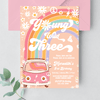 Editable Young Wild And Three Birthday Invitation G203