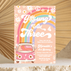 Editable Young Wild And Three Birthday Invitation G203