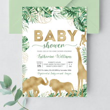  Editable Safari Baby Shower Invitation J103