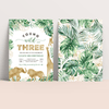 Editable Young Wild And Three Birthday Invitation J03