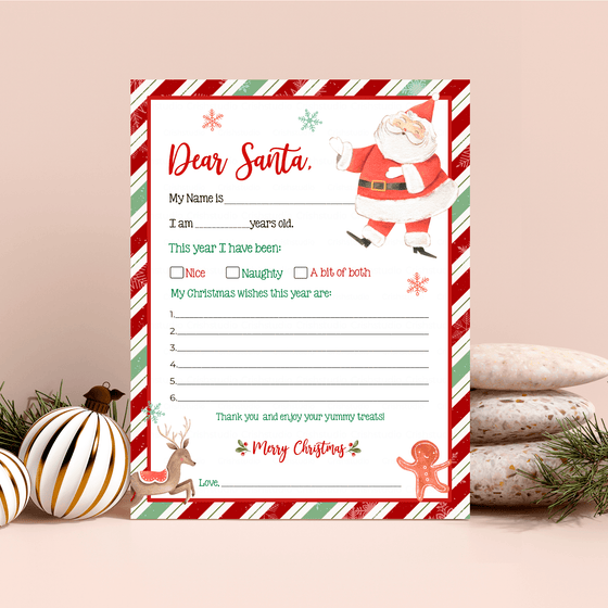 Letter To Santa Printable Easy To Print LTS03
