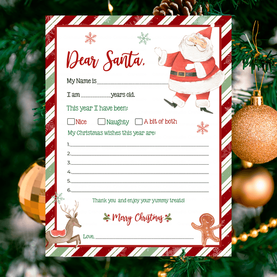 Letter To Santa Printable Easy To Print LTS03