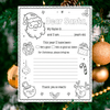 Letter To Santa Printable Coloring LTS103