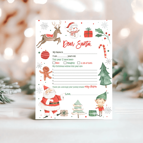 Letter To Santa Printable Easy To Print LTS11