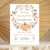 Editable Our Little Pumpkin Birthday Invitation PB003