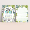 Editable Young Wild And Three Birthday Invitation S103