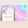 Editable Unicorn Birthday Invitation  UN201