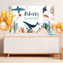  Editable Under The Sea Birthday Backdrop US01