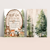 Editable Woodland Baby Shower Invitation W104