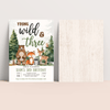 Editable Young Wild And Three Birthday Invitation W303