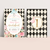 Editable Alice In Onederland Invitation A103