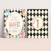 Editable Alice In Onederland Invitation A603