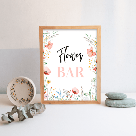 Editable Baby in Bloom Custom Sign Baby Shower B001