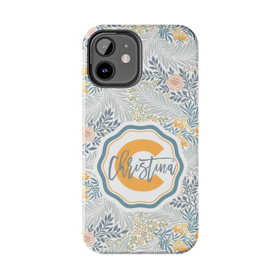 Custom Monogram Phone Cases With Floral Design - PC003