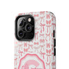 Personalized Tough Phone Case with Pink Bow Design - PC017