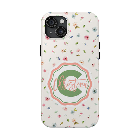 Personalized Floral Tough Phone Case for Women | Durable & Stylish Protection - PC029
