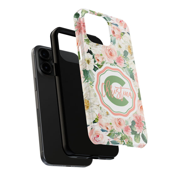 Personalized Floral Phone Case - Custom Tough Case with Name - PC025
