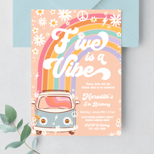  Editable Five Is A Vibe Birthday Invitation G705