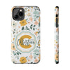 Personalized Floral Tough Phone Case - Custom Name Design - PC007