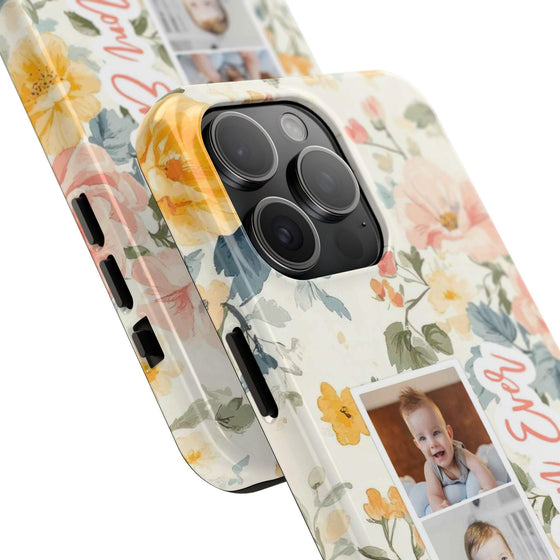 Personalized Floral Tough Phone Case - Best Mom Ever - PC012