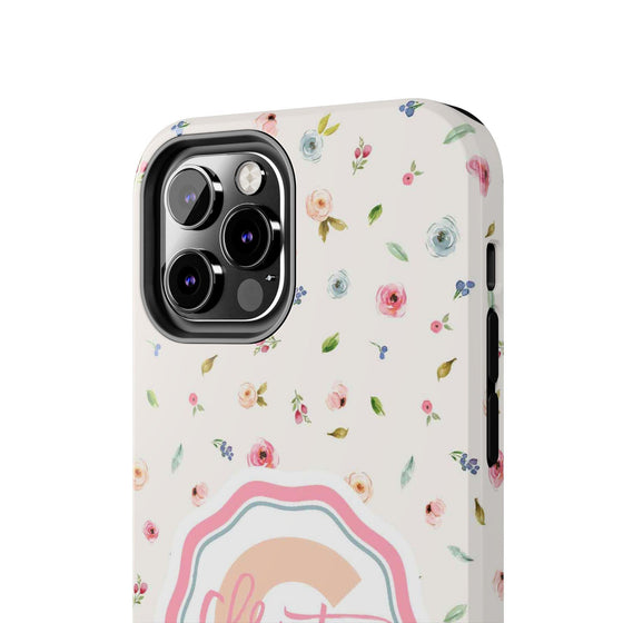 Personalized Floral Tough Phone Case - Custom Name Design - PC030