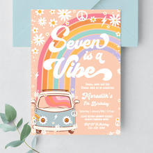  Editable Seven Is A Vibe Birthday Invitation G707