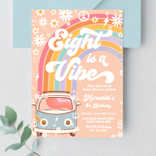  Editable Eight Is A Vibe Birthday Invitation G708