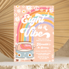 Editable Eight Is A Vibe Birthday Invitation G708