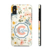 Personalized Floral Tough Phone Case - Customized with Name | Durable Protection - PC013